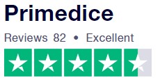 Trustpilot.com gives 4.5 stars to PrimeDice (based on 78 reviews)