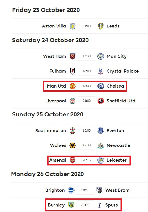 EPL Matchday 6