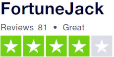 FortuneJack Great over 83 Reviews
